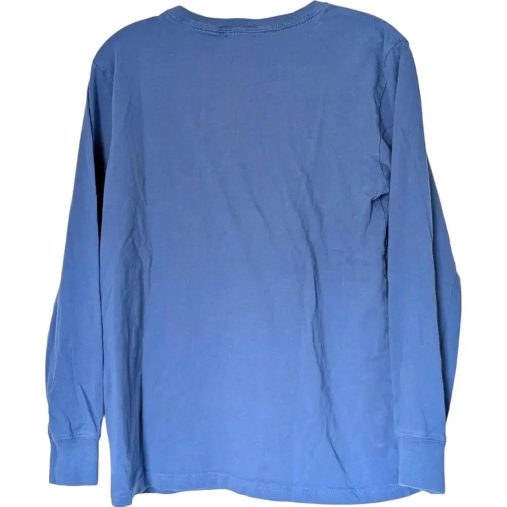 Polo Ralph Lauren Shirt Youth Large‎ 14-16 Blue Long Sleeve Embroidered Pony